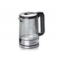 Електрочайник EK-02GG 1.7л, 1850-2200Вт, корпус скло, сірий Metec