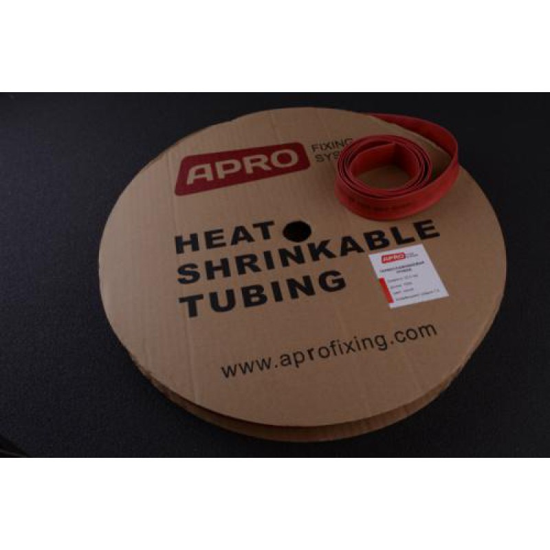 Термоусаживаемая трубка 1мм красная 200м APRO