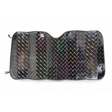 Шторка солнцезащитная 130х60см серебристая с узором 12 Atelie