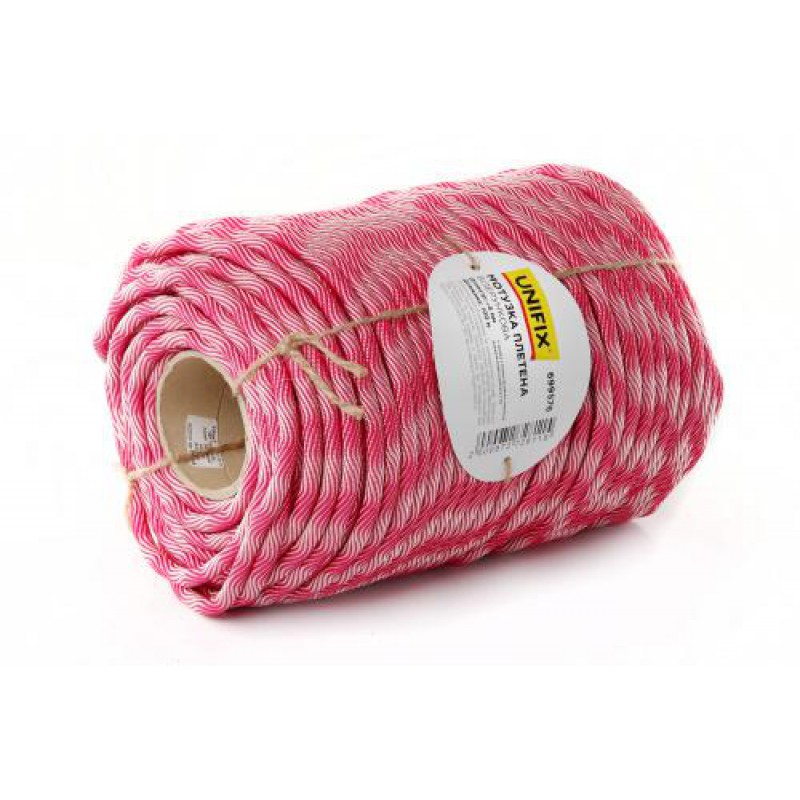 Веревка плетеная узорная 10мм 100м UNIFIX