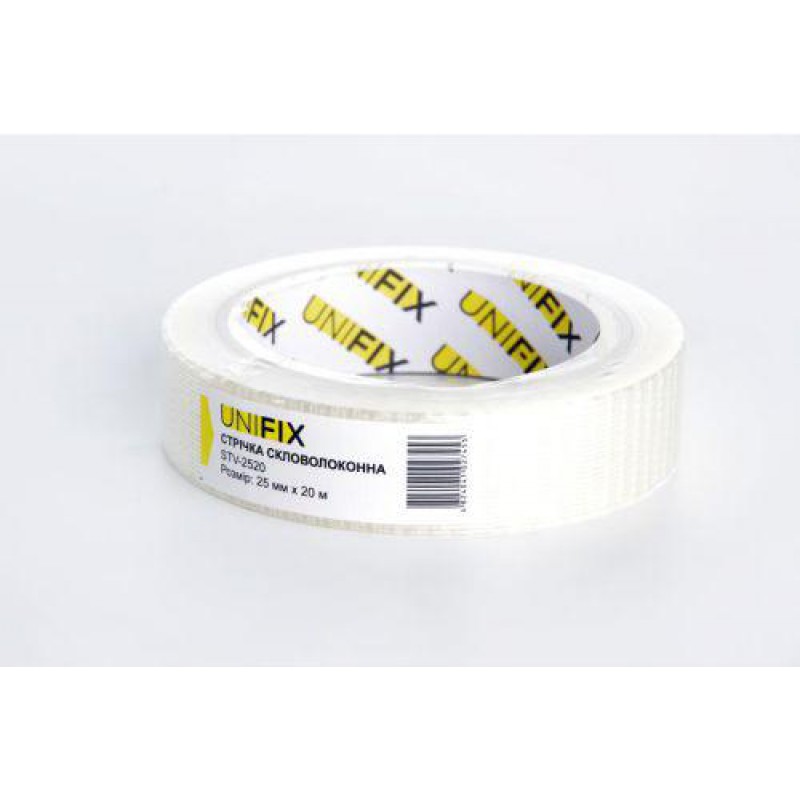 Лента клейкая стекловолоконная 25мм*20м UNIFIX