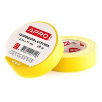 Изоляционная лента желтая 0.14х17мм 20м (пачка, кратно 10шт) APRO