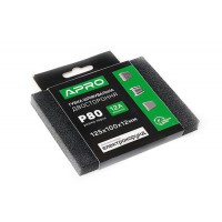 Губка шлифовальная двухсторонняя Р80 125х100х12мм APRO