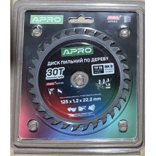 Диск пильный по дереву 125х22.2мм 30Т APRO PRO