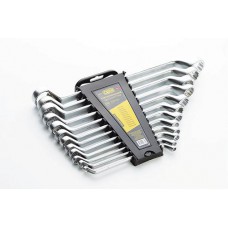 Набор ключей накидных двусторонних CrV 6х7, 8х9, 10х11, 12х13, 14х15, 16х17, 18х19, 20х22, 21х23, 24x27, 25х28, 30х32мм (12шт) СИЛА