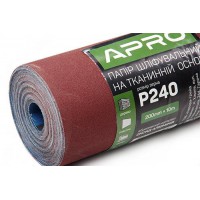 Бумага шлифовальная P240 рулон 200мм*10м (тканевая основа) APRO