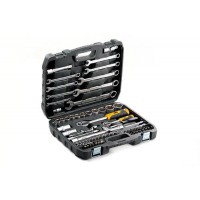 Набор насадок 72т CrV ¼, ½ 82шт. с гаечными ключами СИЛА