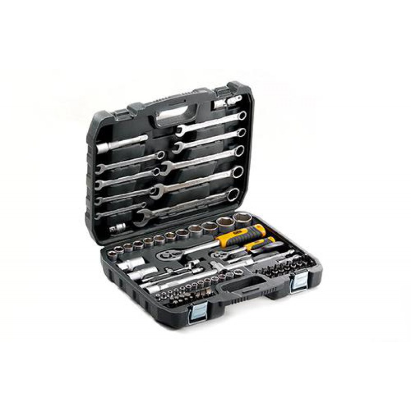 Набір насадок 72Т CrV ¼, ½ 82шт. з гайковими ключами СИЛА