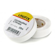 Ізоляційна стрiчка бiла 0.17х18мм 25м (пачка, кратно 10шт) UNIFIX