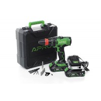 Дриль-шуруповерт, швидкозйом APRO 20В, 2А, 20DC, 2 АКБ, ЗУ, кейс