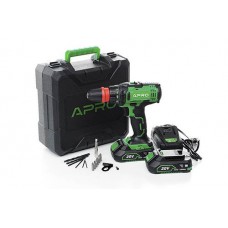 Дриль-шуруповерт, швидкозйом APRO 20В, 2А, 20DC, 2 АКБ, ЗУ, кейс