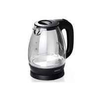 Электрочайник EK-03GB 1.7л, 1850-2200Вт, корпус стекло, черный Metec