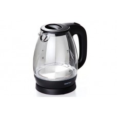 Електрочайник EK-03GB 1.7л, 1850-2200Вт, корпус скло, чорний Metec