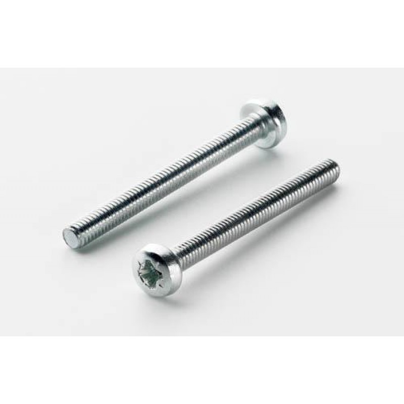 Гвинт метричний з циліндричною закругленою головкою М6*35 DIN 7985 кл. міц. 4,8 цинк білий (пач 50шт) APRO