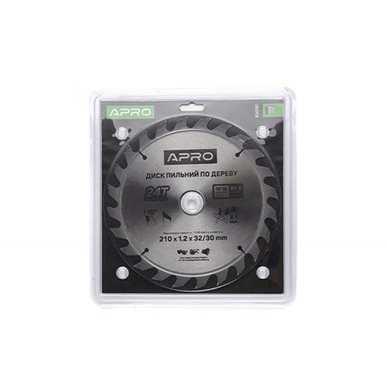Диск пильный по дереву 210х32(30)х24Т APRO