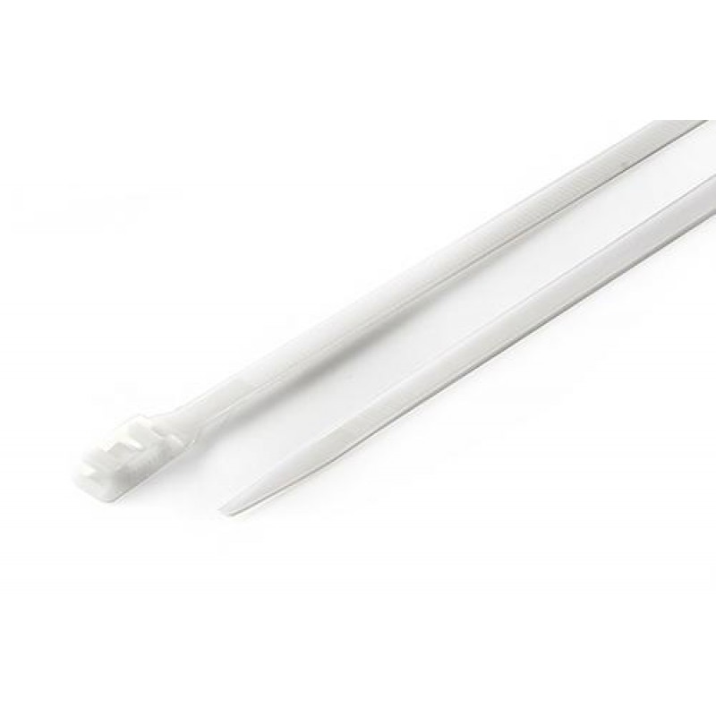 Стяжка кабельна з низьким профілем замку 8x400 біла (100шт) APRO