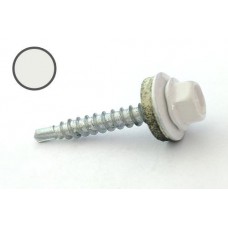 Саморіз покрівельний 4,8*35 DIN 7504K RAL 9003 до дерева (пач 50шт) (колір - білий) APRO