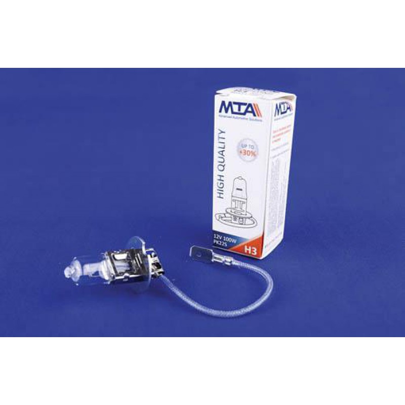 Лампа автомобільна H3 12V 100W PK22S (ближня/дальня, протитуманна) MTA