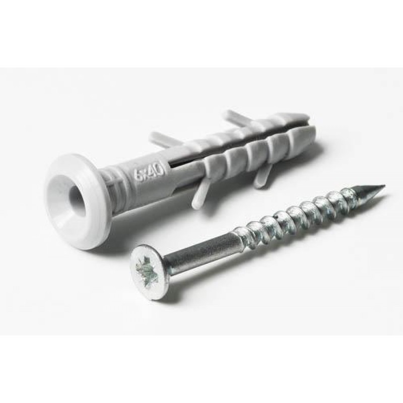 Дюбель-цвях швидкого монтажу 6*40 гриб (пач 100шт) поліетиленовий APRO