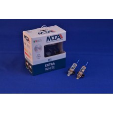 Лампа автомобільна H1 12V 55W P14.5S EXTRA WHITE (2шт) (ближня/дальня, протитуманна) MTA