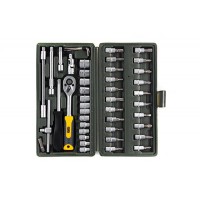 Набор насадок (инструментов) торцевых c трещоткой CrV 1/4, (72Т) (46шт)