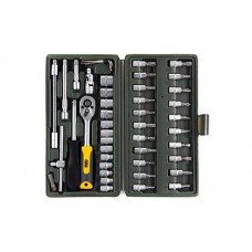 Набір насадок (інструментів) торцевих з тріскавкою CrV 1/4, (72Т) (46шт)