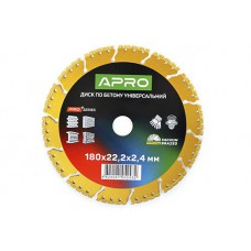 Диск по бетону універсальний 180х22.2х2.4мм PRO (вакуумне зварювання, перфорований сегмент) APRO