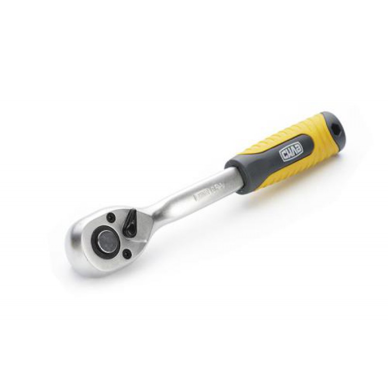 Ключ-трещотка CrV 1/2 72T (с изогнутой ручкой) Профи СИЛА