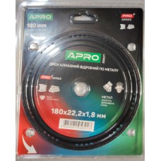 Диск алмазный по металлу 180х1.8х22.2мм APRO PRO