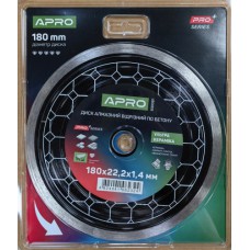 Диск алмазный по бетону Керамика Ультра 180х1.4х22.22мм 22-24% APRO PRO