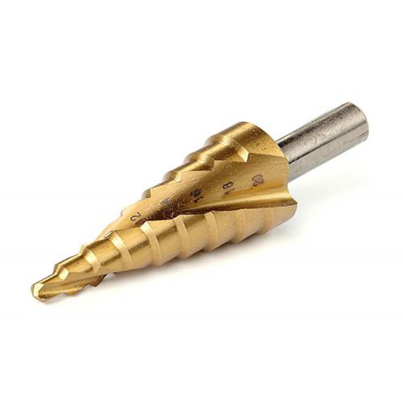 Сверло ступенчатое спиральное Ø4-20мм (сталь 6542) APRO