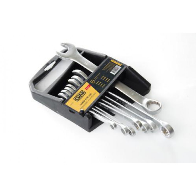 Набор ключей рожково-накидных CrV 8-19мм (8шт) СИЛА