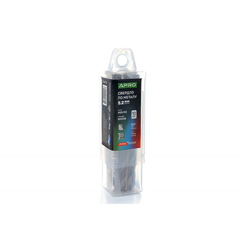 Сверло по металлу HSS/M2 (6542) Ø5,2мм (тубус, кратно 10шт) PRO APRO