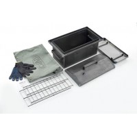 Коптильня с гидрозатвором толщина металла 2мм 470*260*250мм с чехлом и перчатками СИЛА