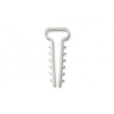 Дюбель-ялинка (6х3) для плоских дротів білий (пач 100шт) APRO