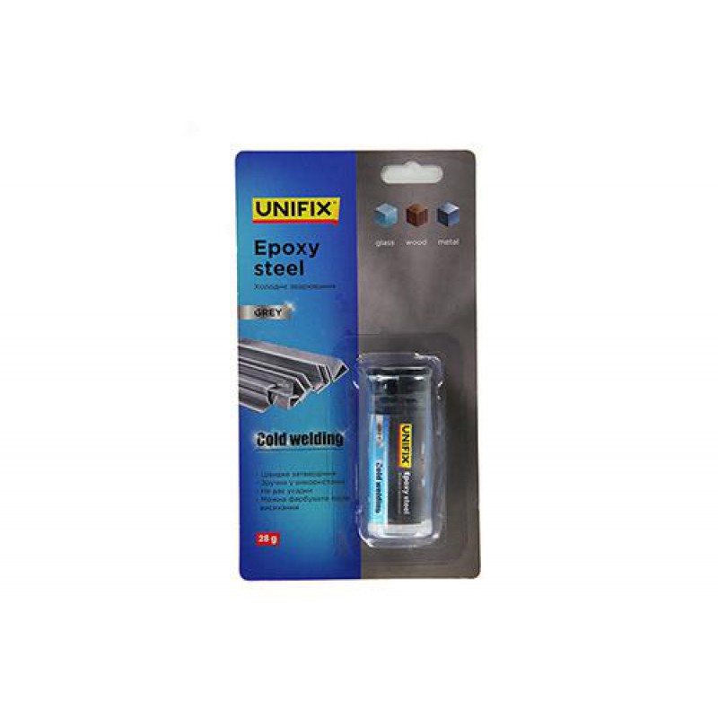 Холодне зварювання сіре 28г (блістер) UNIFIX