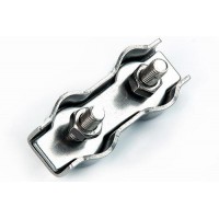 Зажим двойной Duplex 4мм нержавеющий A2 (пачка, кратно 10шт) APRO