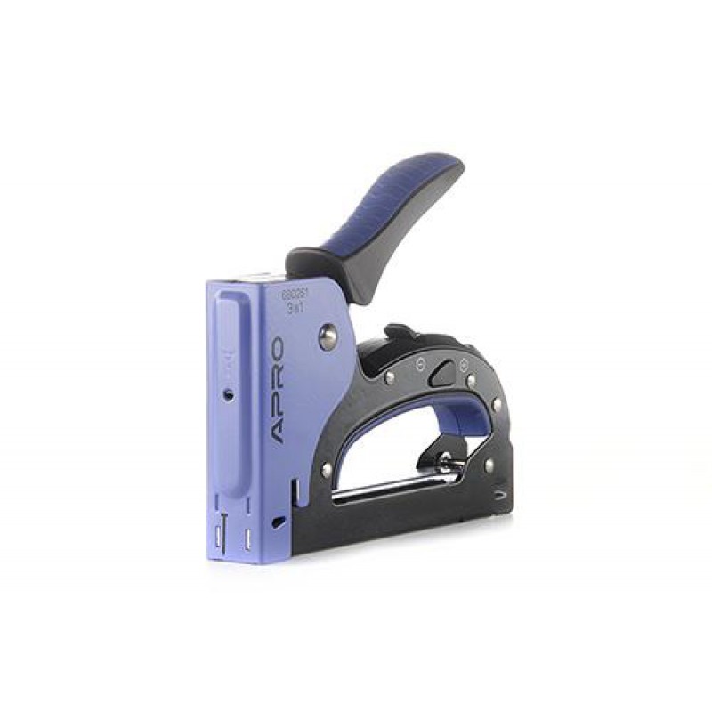 Степлер рессорный 3 в 1 для скобы 6-14мм стальной корпус, двухпозиционная регулировка удара APRO