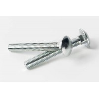 Болт з квадратним підголовником з повною різьбою М6*50 DIN 603 кл. міц. 4,8 цинк білий (пач 25шт) APRO