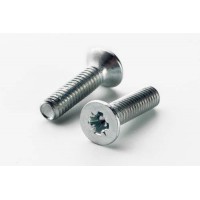 Винт метрический с потайной головкой М8*30 DIN 965 кл. пр. 4,8 цинк белый (пач 25шт) APRO