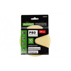 Круг шлифовальное стеаратовое покрытие (на липучке) 125мм Р80 APRO