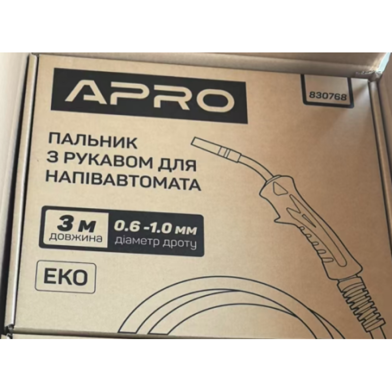 Горелка с рукавом для полуавтомата 3м ЭКО APRO