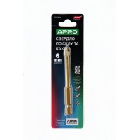 Свердло по склу і кахлю 4 грані HEX 6мм PRO APRO