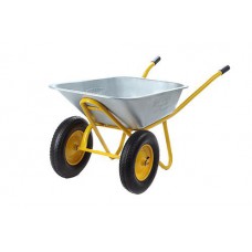 Тачка садово-строительная двухколесная 85л, 200кг, колеса пневмо 4х8'' СИЛА