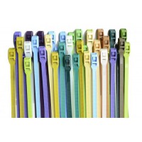 Стяжка кабельная с низким профилем замка 8x400 розовый (100шт) APRO