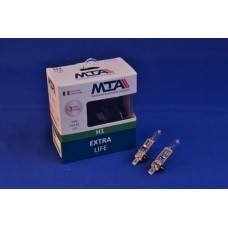 Лампа автомобільна H1 12V 55W P14.5S EXTRA LIFE (2шт) (ближня/дальня, протитуманна) MTA