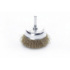 Щітка чаша латунна дріт 75мм (дриль) APRO