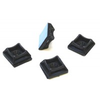 Майданчик універсальний 20х20 самокл. з отвором для стяжки шириною до 5мм чорна (пач 50шт) APRO