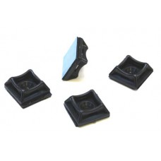 Площадка универсальная 20х20 самокл. с отверстием для стяжки шириной до 5мм черная (пач 50шт) APRO