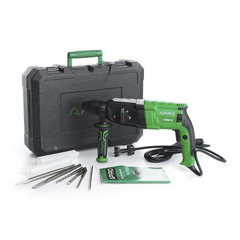 Перфоратор прямий APRO 3,5 Дж, 1050В, SDS+, 1050H, кейс